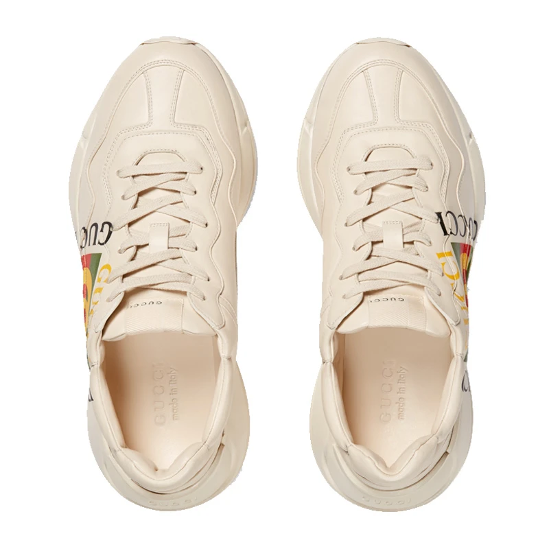 GUCCI 古驰 Rhyton系列 双G logo 经典厚底老爹鞋乳白色男士运动鞋 500878-DRW00-9522 商品