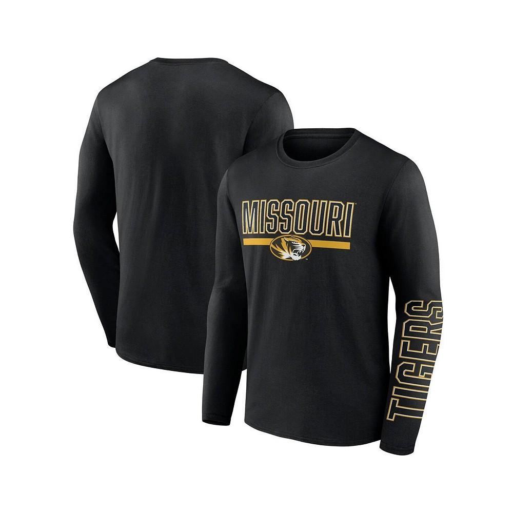 商品Fanatics|Men's Branded Black Missouri Tigers Modern Two-Hit Long Sleeve T-shirt,价格¥252,第1张图片