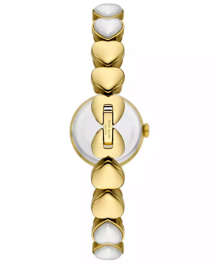 商品Kate Spade|Women's Monroe Three Hand Gold-Tone Stainless Steel and Imitation Pearl Watch 24mm,价格¥1913,第3张图片详细描述