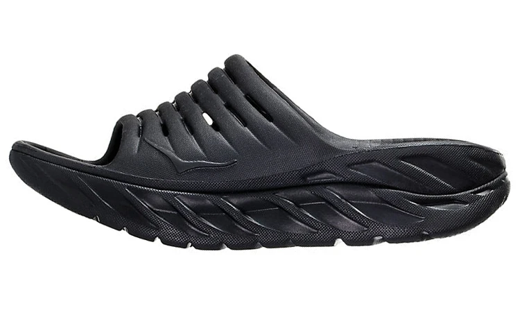 商品[国内直发] Hoka One One|Ora Recovery Slide纯色厚底 防滑一字拖鞋 男女同款 黑色,价格¥522,第1张图片