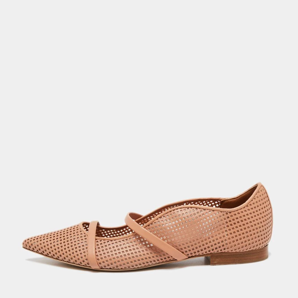 商品[二手商品] Malone Souliers|Malone Souliers Beige Perforated Leather Maureen Ballet Flats Size 36.5,价格¥905,第1张图片