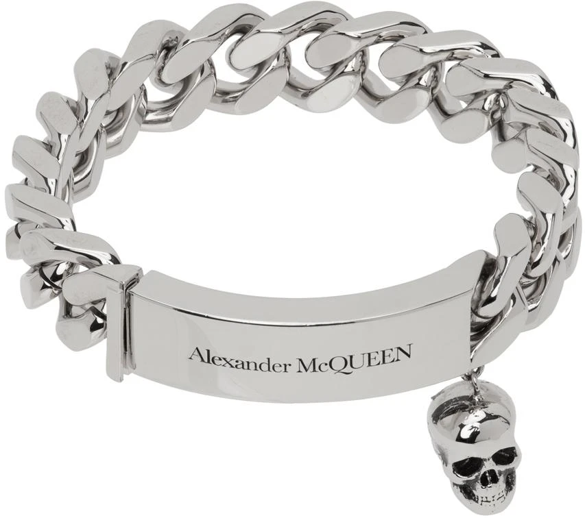 商品Alexander McQueen|Silver Identity Bracelet,价格¥5692,第1张图片