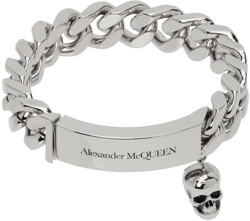 商品Alexander McQueen|Silver Identity Bracelet,价格¥5368,第1张图片