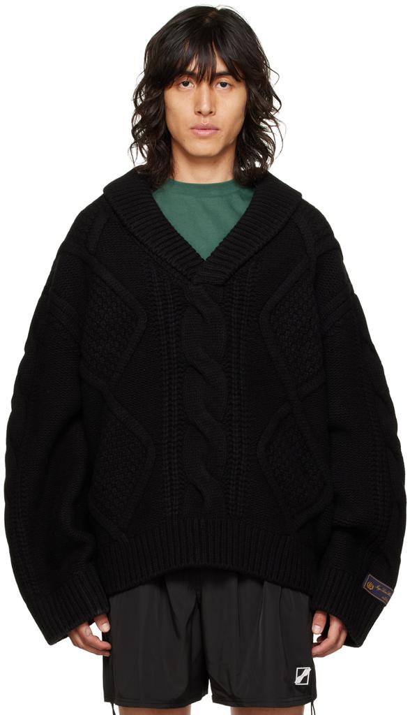 Black Argyle Sweater商品第1张图片规格展示