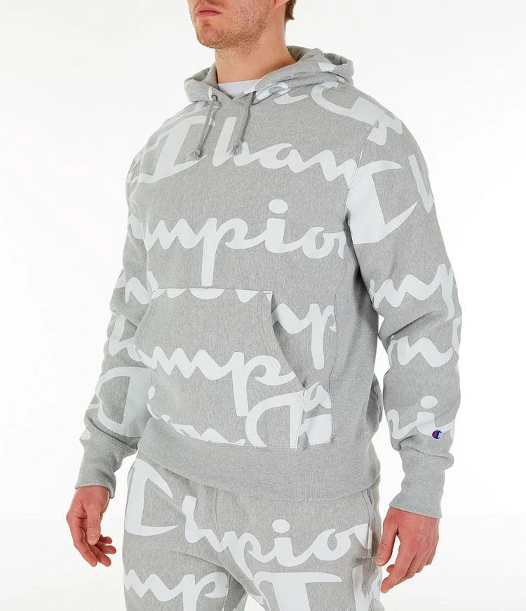 商品CHAMPION|Men's Champion Reverse Weave Allover Print Large Script 连帽衫,价格¥558,第4张图片详细描述