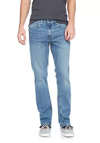 商品TRUE CRAFT|Straight Trinity Stretch Jeans,价格¥164,第1张图片
