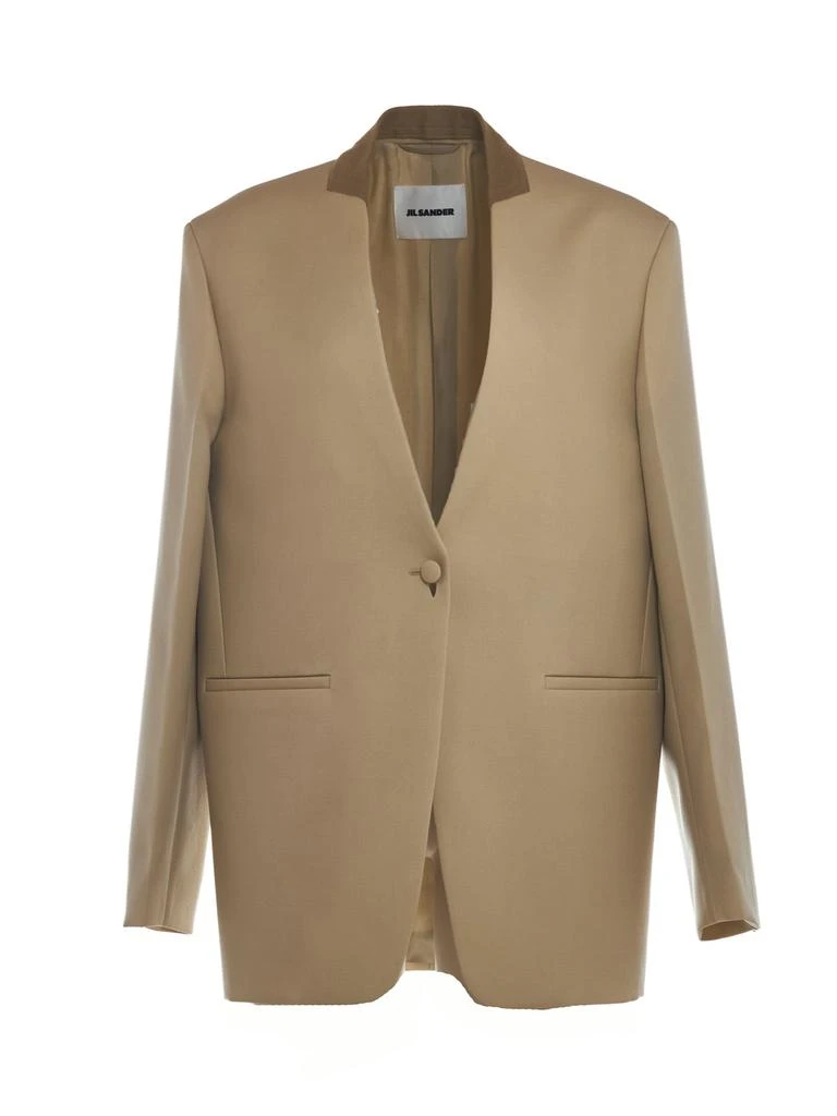 商品Jil Sander|Jil Sander Single-Breasted Oversized Blazer,价格¥14218,第1张图片