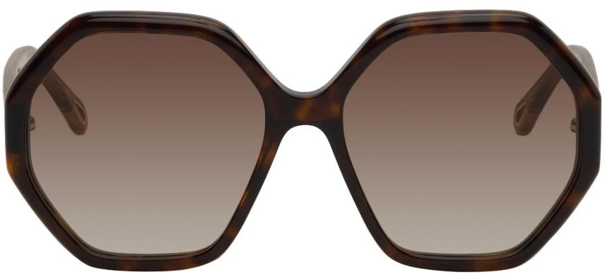 商品Chloé|Brown Esther Sunglasses,价格¥1978,第1张图片