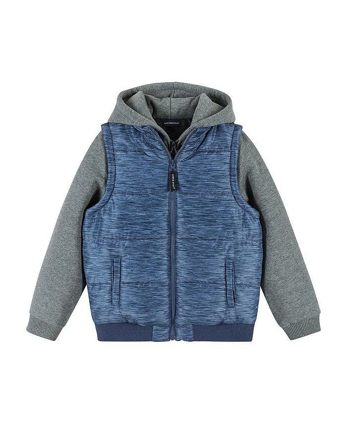 商品Andy & Evan|Boys' Textured Hoodie with Vest - Little Kid, Big Kid,价格¥553,第1张图片