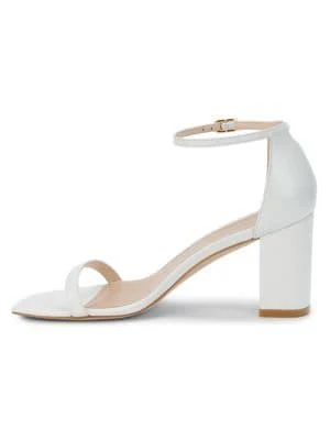 商品Stuart Weitzman|Amelina Leather Block-Heel Sandals,价格¥947,第4张图片详细描述