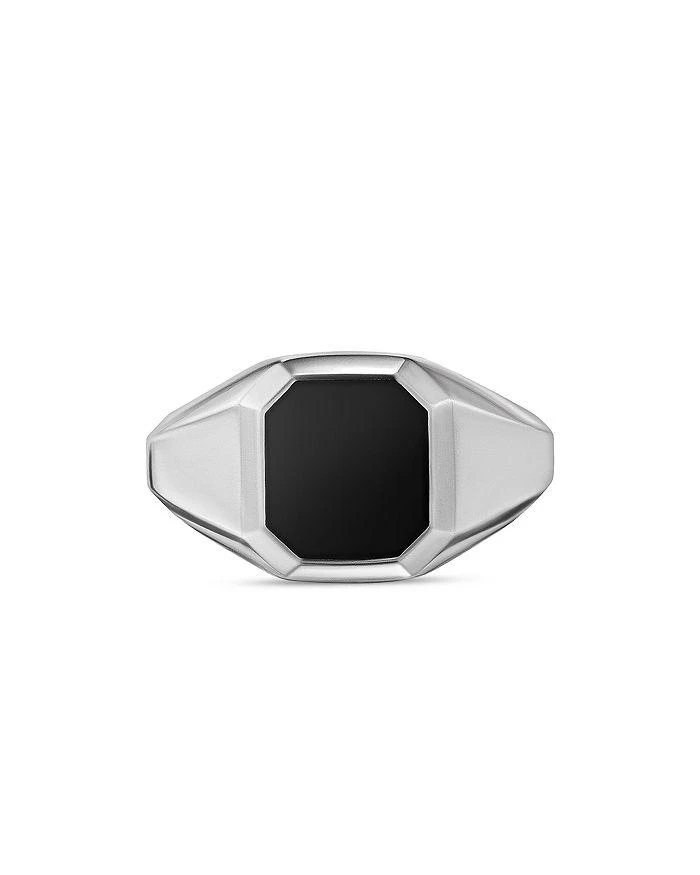 商品David Yurman|Men's Streamline® Signet Ring in Sterling Silver with Black Onyx, 14mm,价格¥3404,第4张图片详细描述