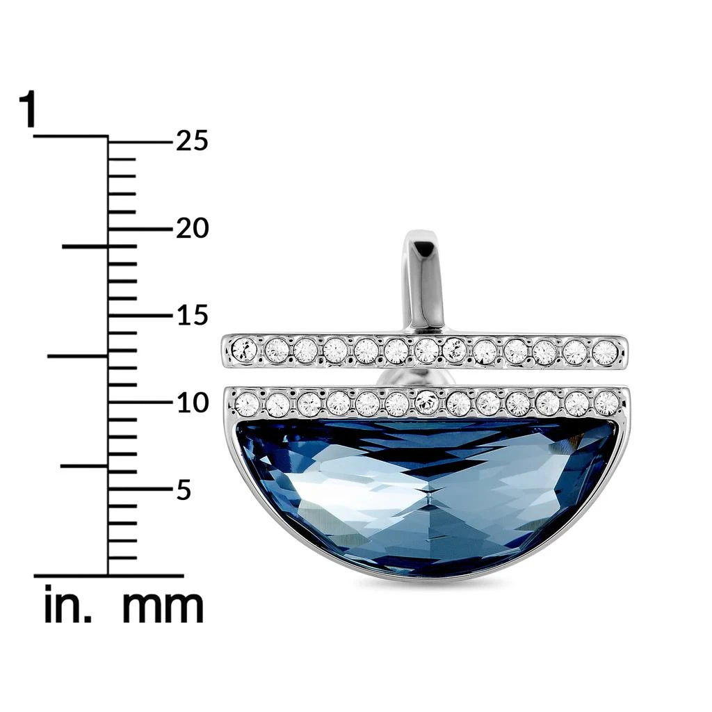 Swarovski Glow Rhodium-Plated White and Blue Crystal Semicircle Ring 商品