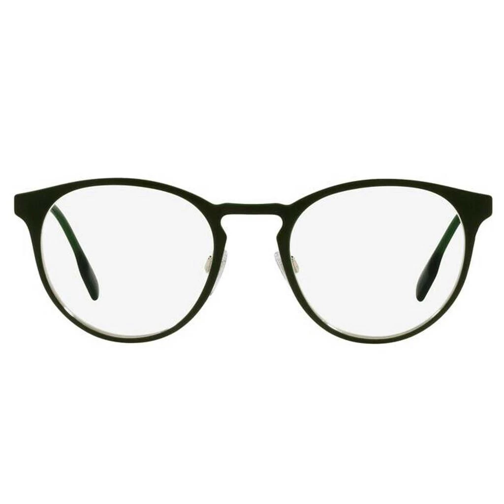 商品Burberry|Burberry Men's Eyeglasses - Green Metal Full Rim Frame Clear Demo Lens | BE1360 1327,价格¥842,第2张图片详细描述