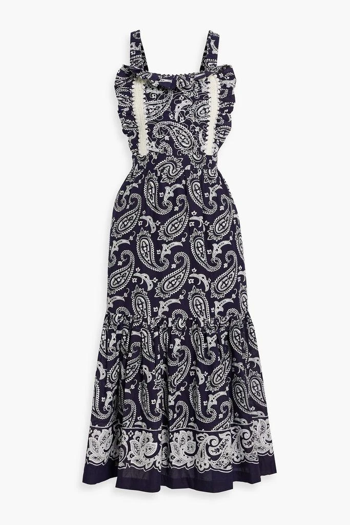 商品Sea|Theodora ruffled paisley-print cotton midi dress,价格¥1312,第1张图片