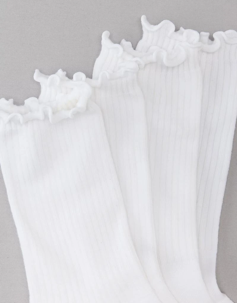 商品AE|AE Ruffled Crew Sock 2-Pack,价格¥97,第3张图片详细描述