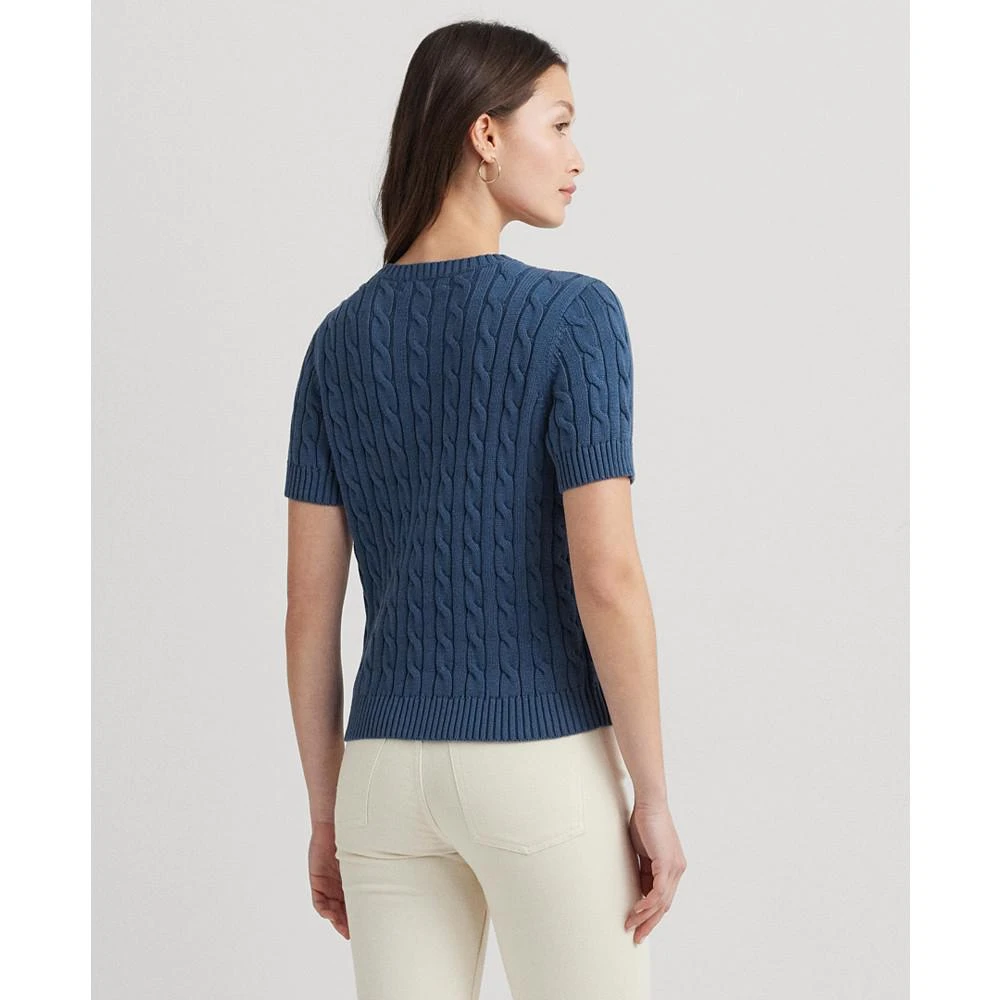 商品Ralph Lauren|Women's Embroidered Cable-Knit Sweater,价格¥741,第2张图片详细描述