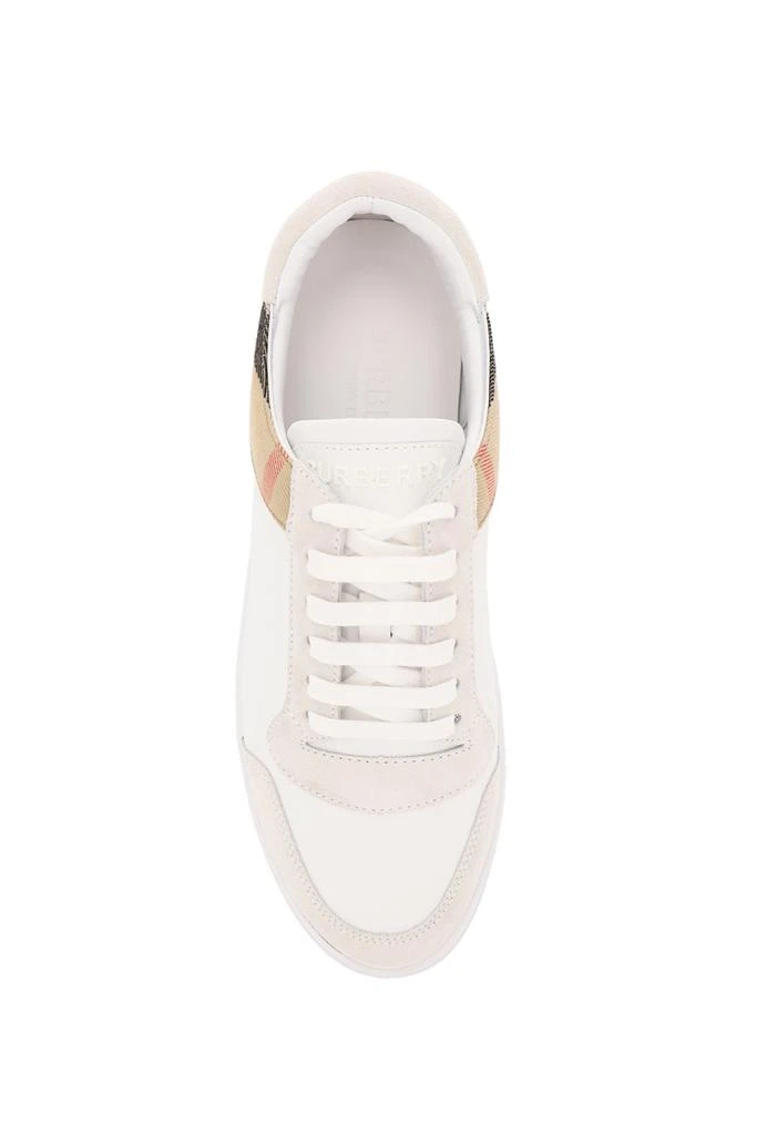 商品Burberry|Burberry leather and check fabric new reeth sneakers,价格¥2788,第2张图片详细描述