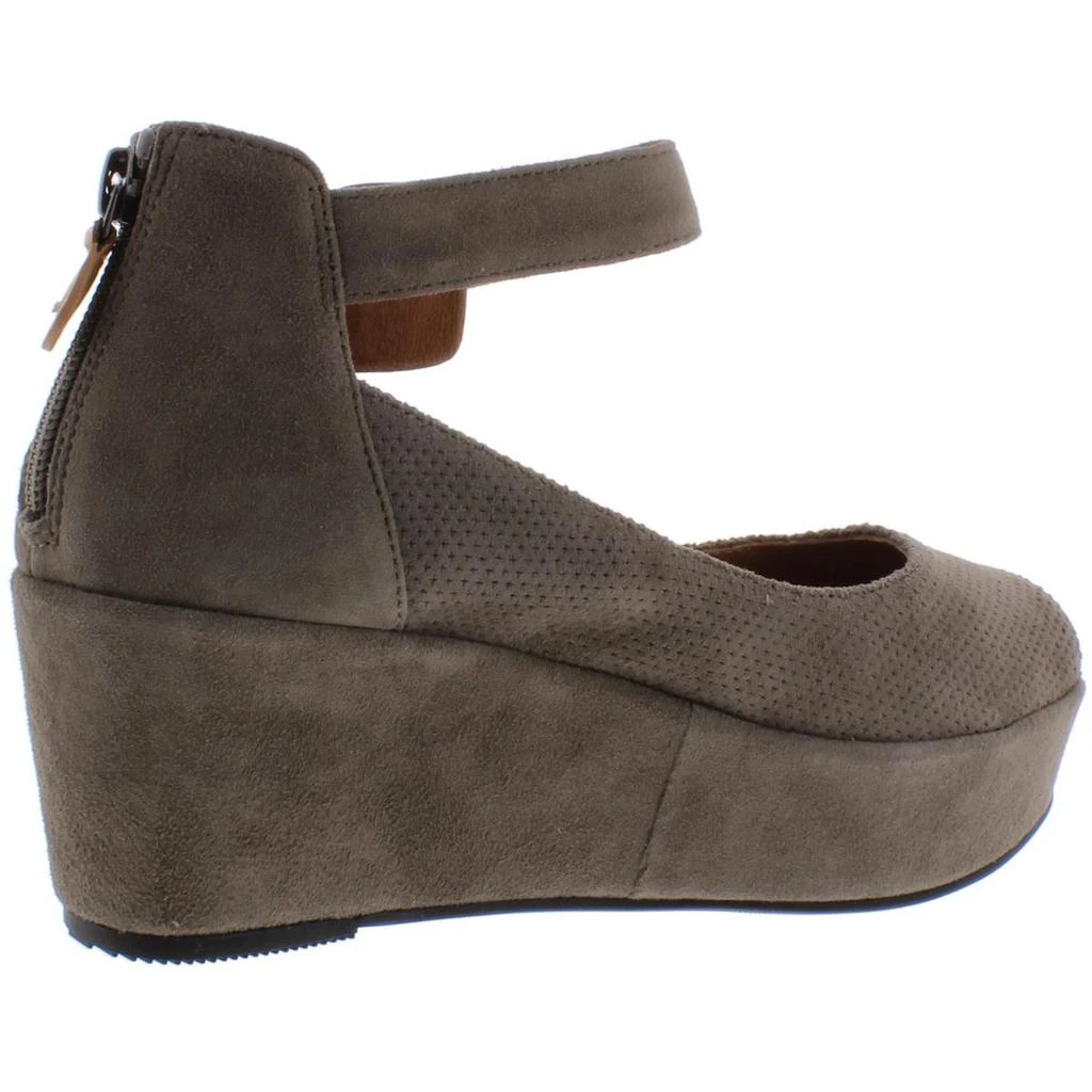 商品Gentle Souls|Gentle Souls by Kenneth Cole Womens Nyssa Suede Buckle Wedge Heels,价格¥319,第2张图片详细描述