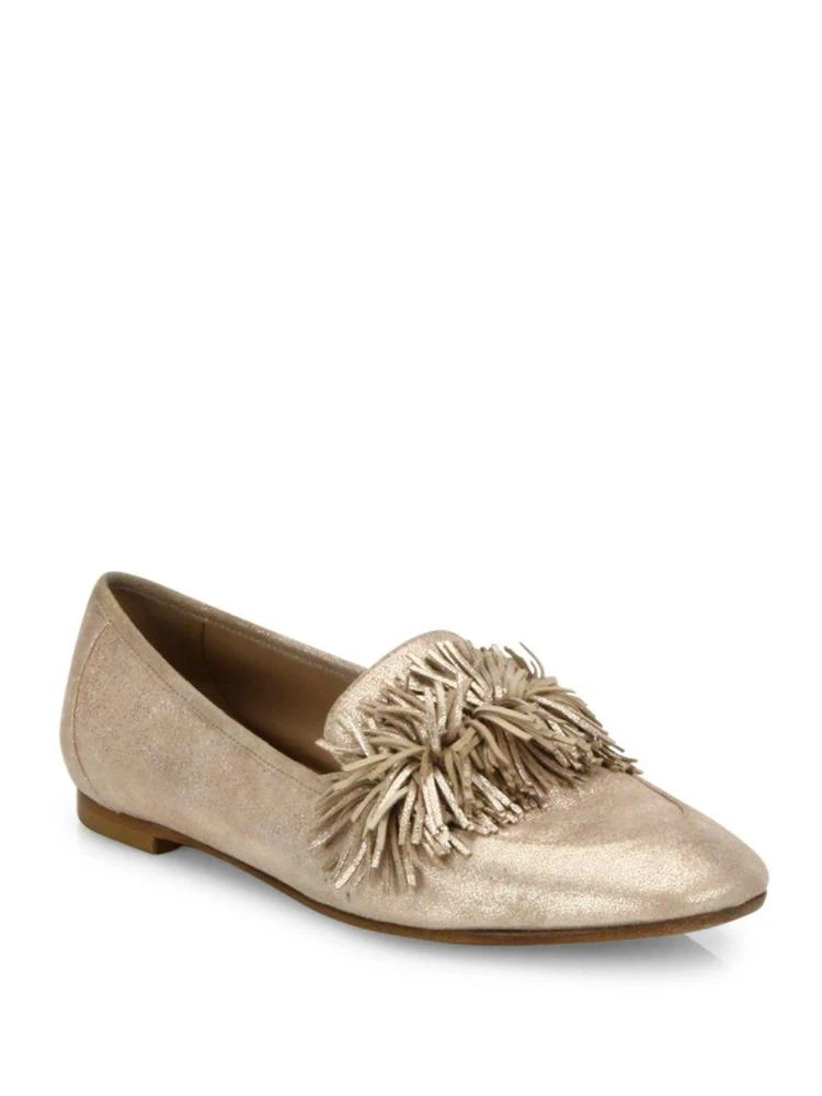 商品Aquazzura|Wild Shimmer Suede Loafer Flats,价格¥1948,第1张图片