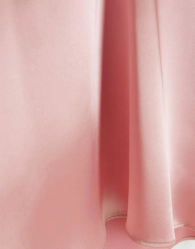 商品River Island|River Island Satin long sleeve blouse in pink - medium,价格¥292,第3张图片详细描述