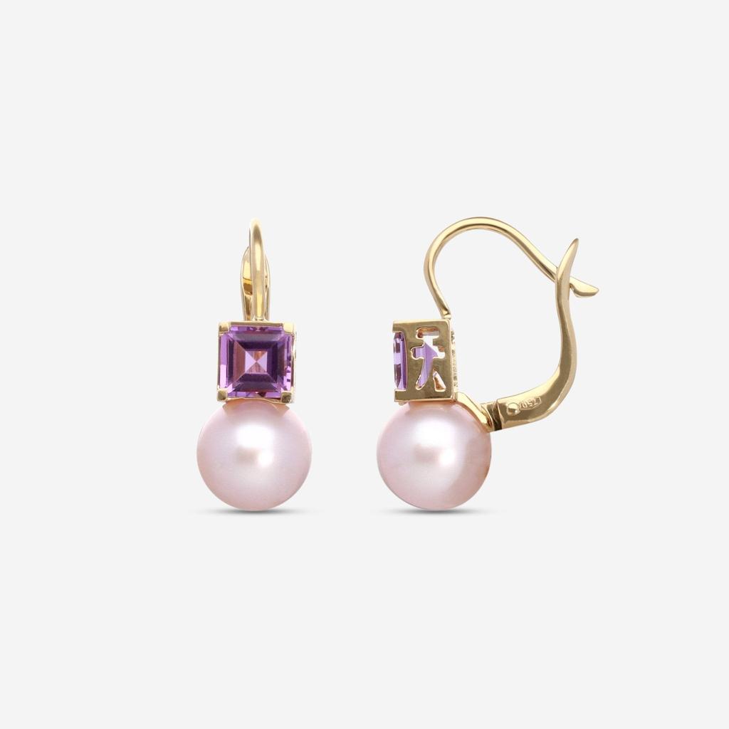 Mimi Milano Punto 18K Yellow Gold, Blue Topaz & Pearl Drop