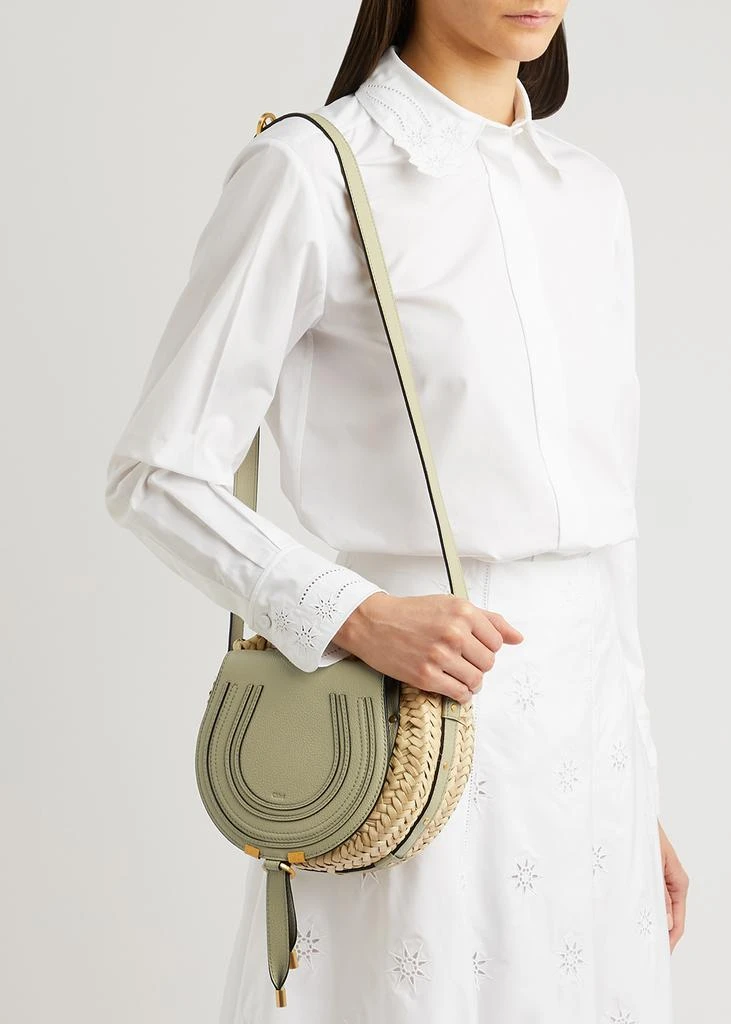 商品Chloé|Marcie raffia and leather saddle bag,价格¥6550,第5张图片详细描述