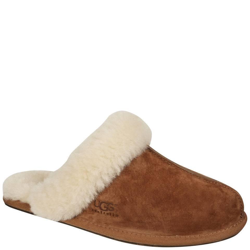 商品UGG|UGG Women's Scuffette II Sheepskin Slippers - Chestnut,价格¥684,第5张图片详细描述