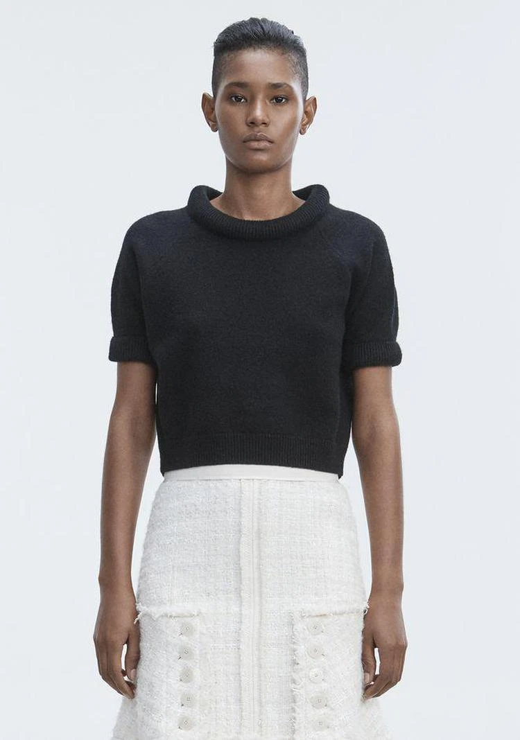 商品Alexander Wang|BOILED WOOL SHORT SLEEVE SWEATER,价格¥889,第3张图片详细描述