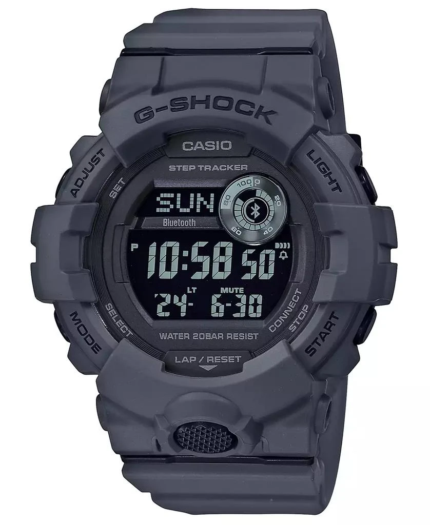 商品G-Shock|Men's Digital Gray Resin Strap Watch 48.6mm,价格¥817,第1张图片