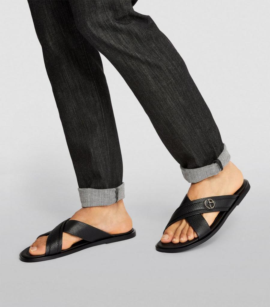 Leather Slip-On Sandals商品第6张图片规格展示