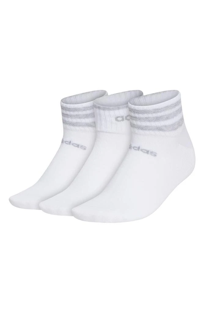 商品Adidas|3-Stripe Ankle Socks - Pack of 3,价格¥50,第1张图片