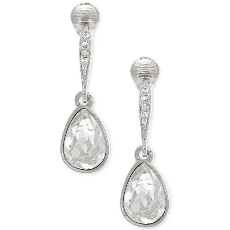 商品Givenchy|Silver-Tone Teardrop Crystal Clip-on Drop Earrings,价格¥72,第1张图片