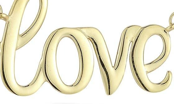 商品Ember Fine Jewelry|14K Yellow Gold Love Script Pendant Necklace,价格¥2936,第2张图片详细描述