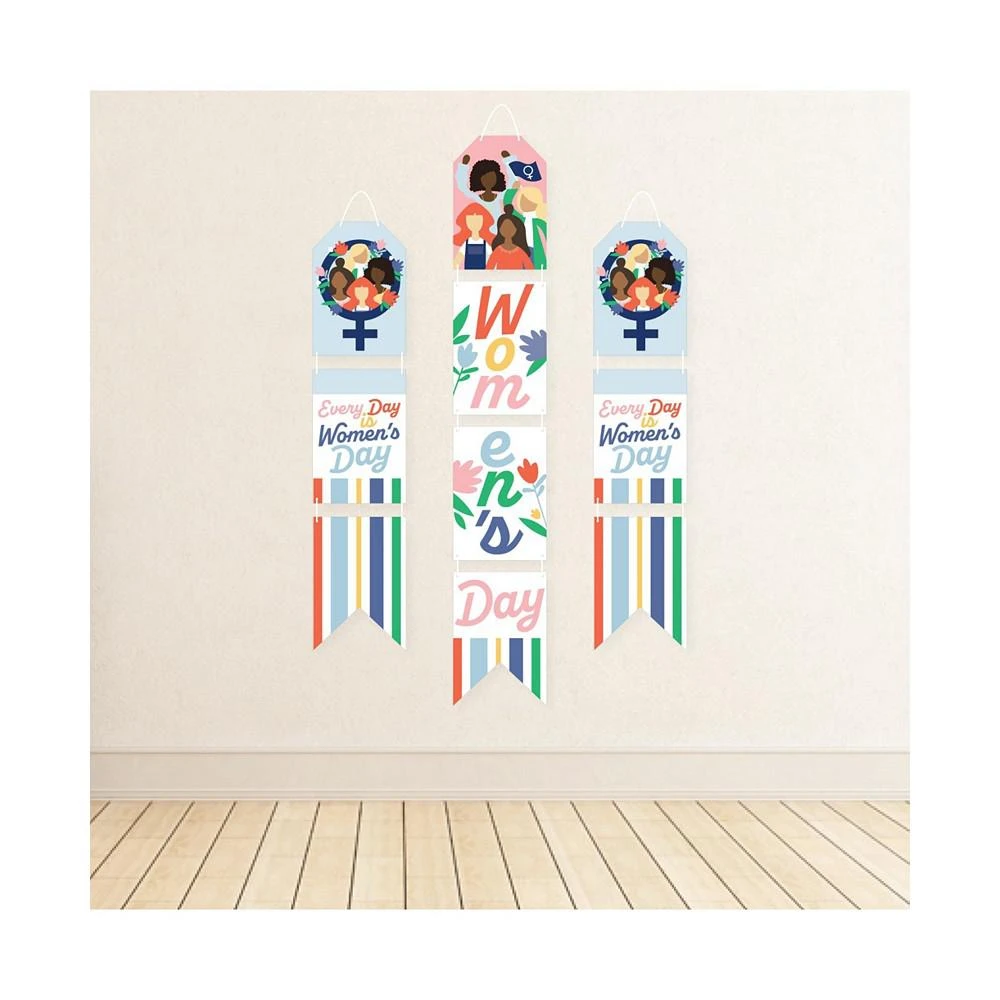 商品Big Dot of Happiness|Women's Day - Vertical Paper Banners Feminist Party Wall Kit - Indoor Door Decor,价格¥157,第2张图片详细描述