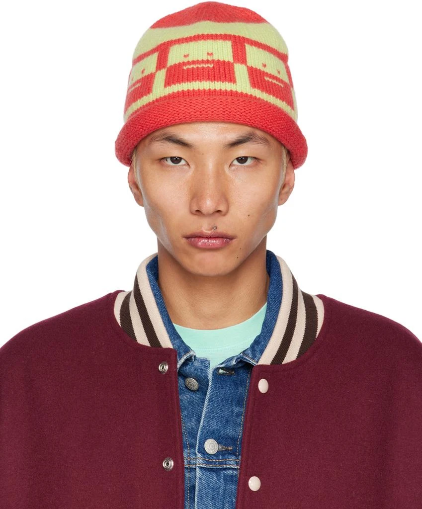 商品Acne Studios|Red & Green Knit Beanie,价格¥440,第1张图片