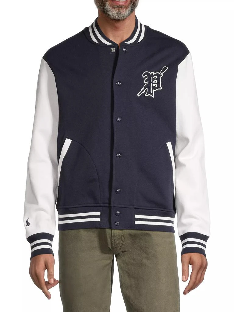 商品Ralph Lauren|Fleece Logo Baseball Jacket,价格¥1474,第3张图片详细描述