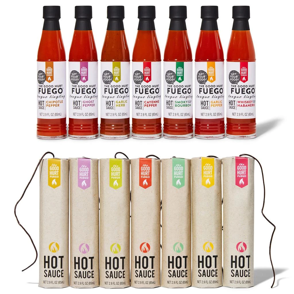 商品Thoughtfully|The Good Hurt Fuego: A Hot Sauce Gift Set for Hot Sauce Lover’s, Set of 7,价格¥326,第5张图片详细描述