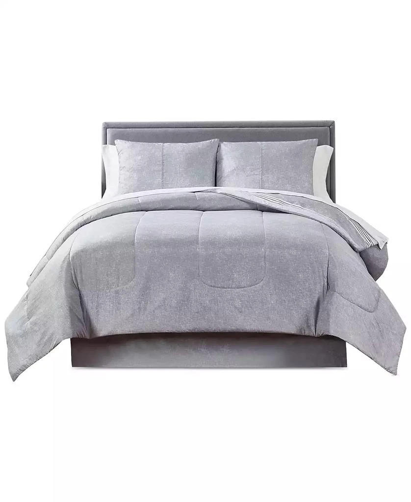 商品Keeco|Douglas Stripe 8-Piece Reversible Comforter Sets, Exclusively at Macy’s,价格¥223,第2张图片详细描述