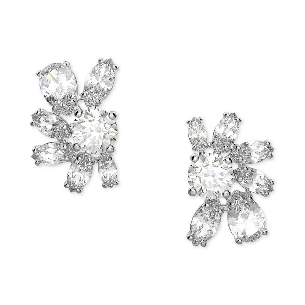 商品Swarovski|Silver-Tone Crystal Flower Stud Earrings,价格¥554,第1张图片