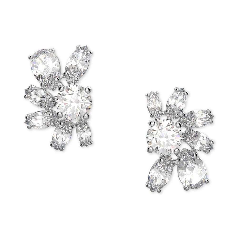 商品Swarovski|Silver-Tone Crystal Flower Stud Earrings,价格¥1070,第1张图片