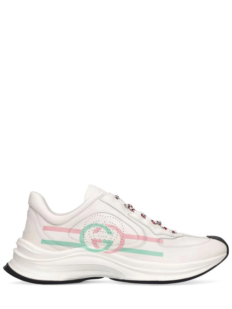 商品Gucci|50mm Gucci Run Leather Sneakers,价格¥8729,第1张图片