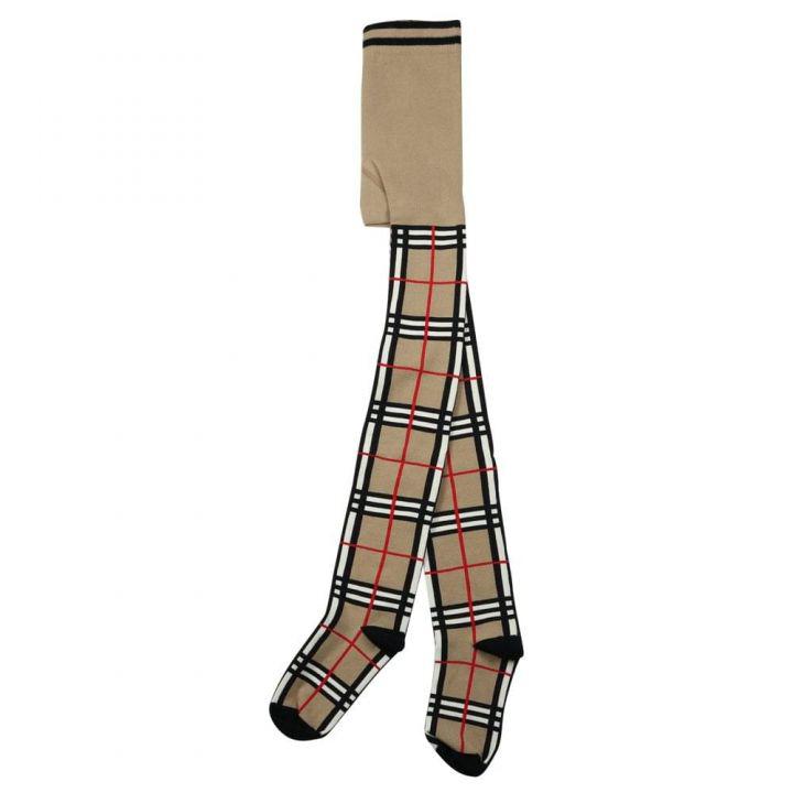 Vintage Check Tights Beige商品第1张图片规格展示