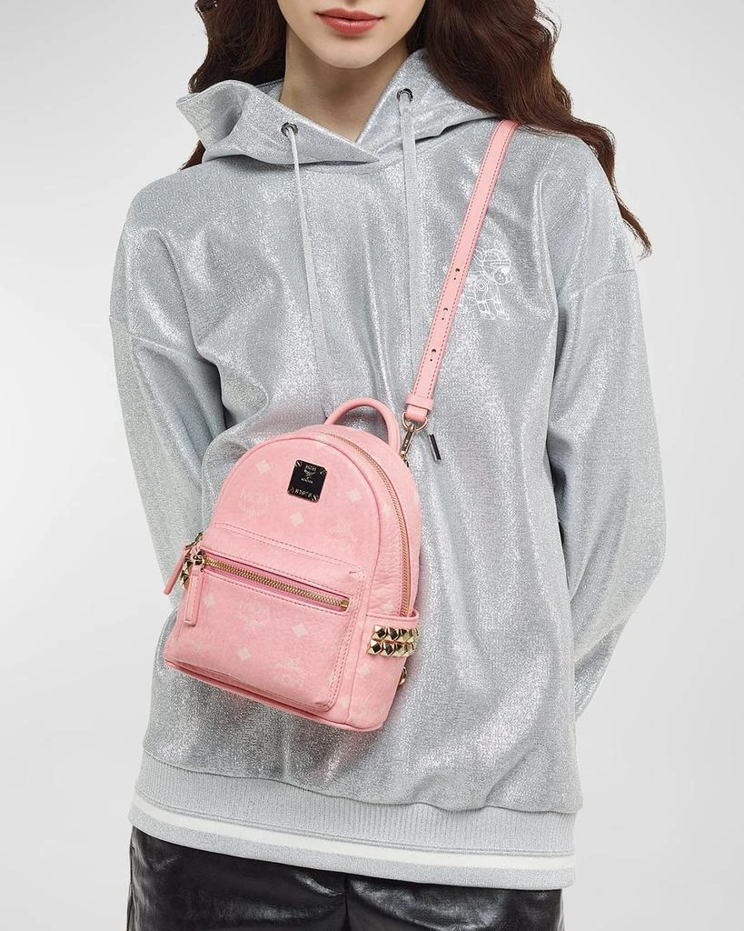 商品MCM|Stark Monogram Studded Convertible Backpack,价格¥7784,第2张图片详细描述