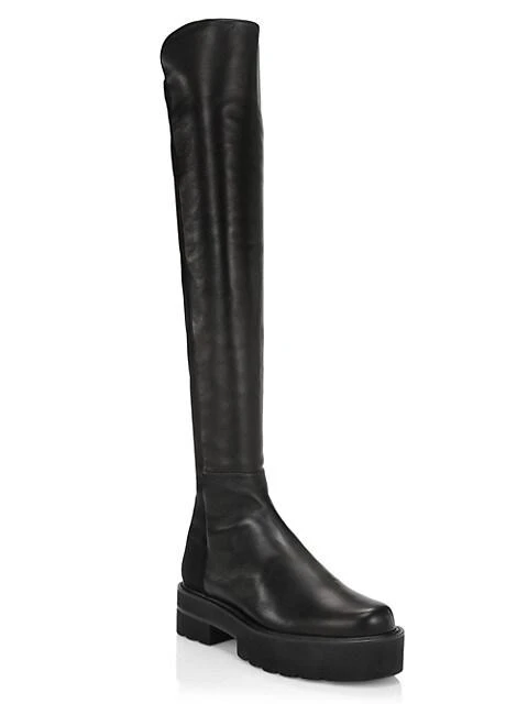商品Stuart Weitzman|5050 Ultralift Leather Boots,价格¥6346,第2张图片详细描述
