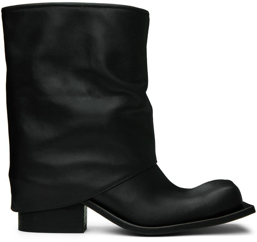 商品FIDAN NOVRUZOVA|黑色 Havva 中筒靴,价格¥7542,第1张图片