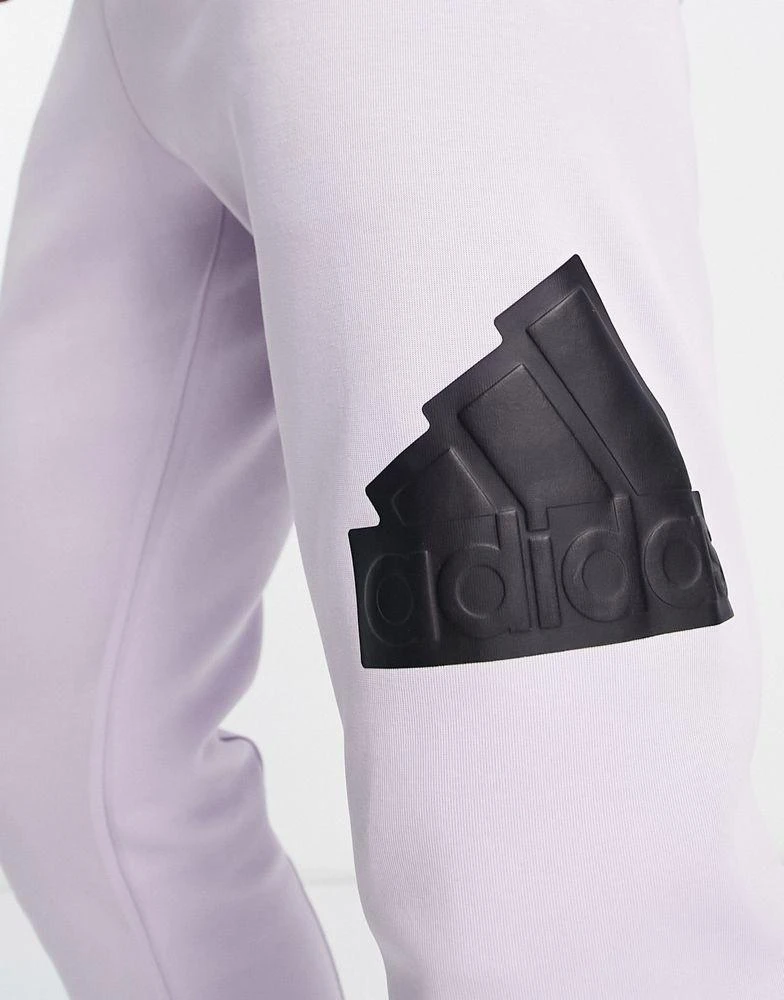 商品Adidas|adidas Sportswear future icons BOS joggers in lilac,价格¥476,第3张图片详细描述