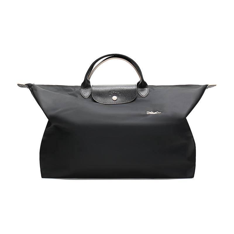 商品[国内直发] Longchamp|Longchamp/珑骧 新款奢侈品 女士尼龙手提包饺子包 黑色织物短柄可折叠手提包礼物送女友 黑色L1624 619 001 常规,价格¥682,第1张图片