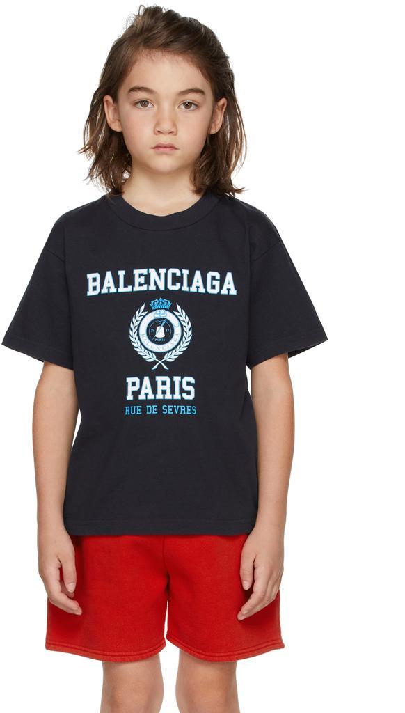 商品Balenciaga|Kids Black Logo T-Shirt,价格¥1534,第4张图片详细描述