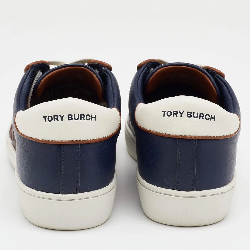 商品[二手商品] Tory Burch|Tory Burch Navy Blue Leather Chance Low Top Sneakers Size 37.5,价格¥899,第5张图片详细描述