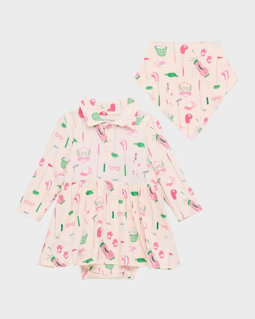 商品Angel Dear|Girl's Golf Polo Dress W/ Bandana Bib Set, Size 3M-24M,价格¥179,第1张图片